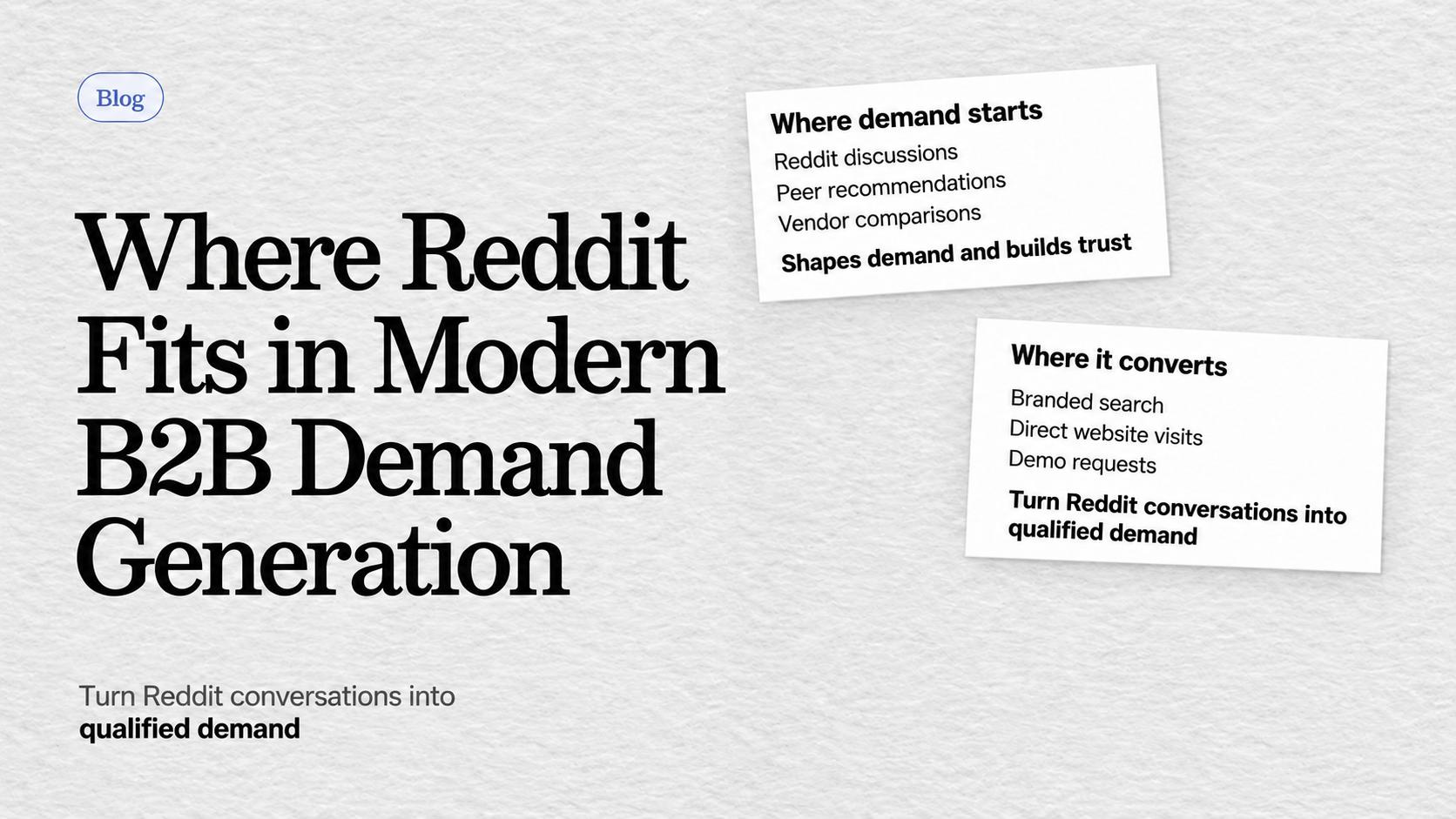 Reddit shaping B2B demand before search, site visits, and demo requests.