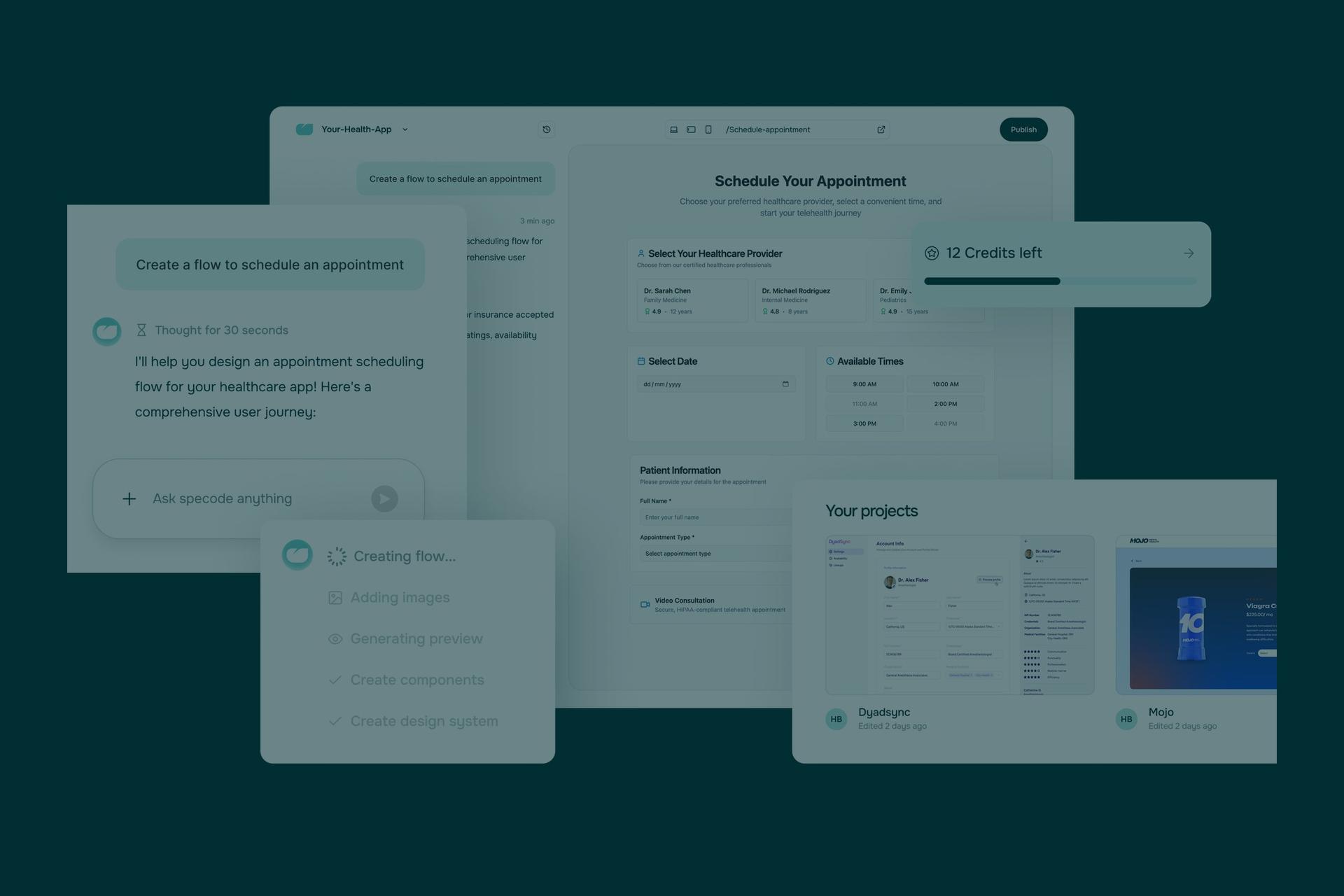 Specode’s AI healthcare app builder