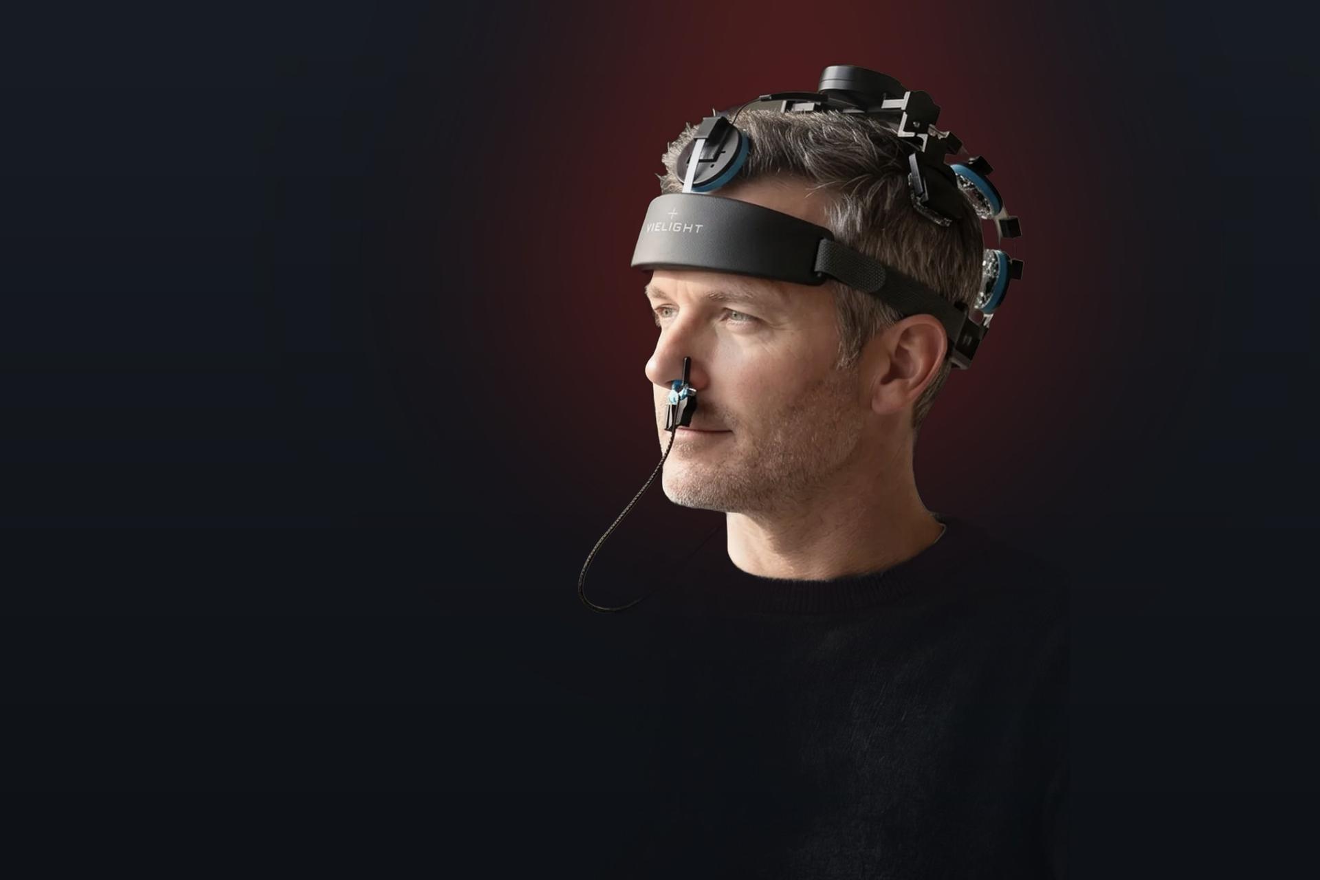 A Vielight Neuro headset in use