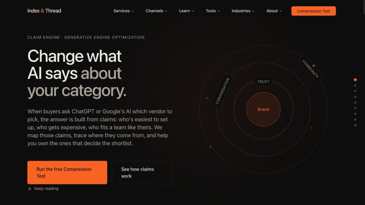 Index & Thread agency homepage