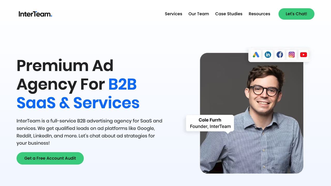 InterTeam agency homepage