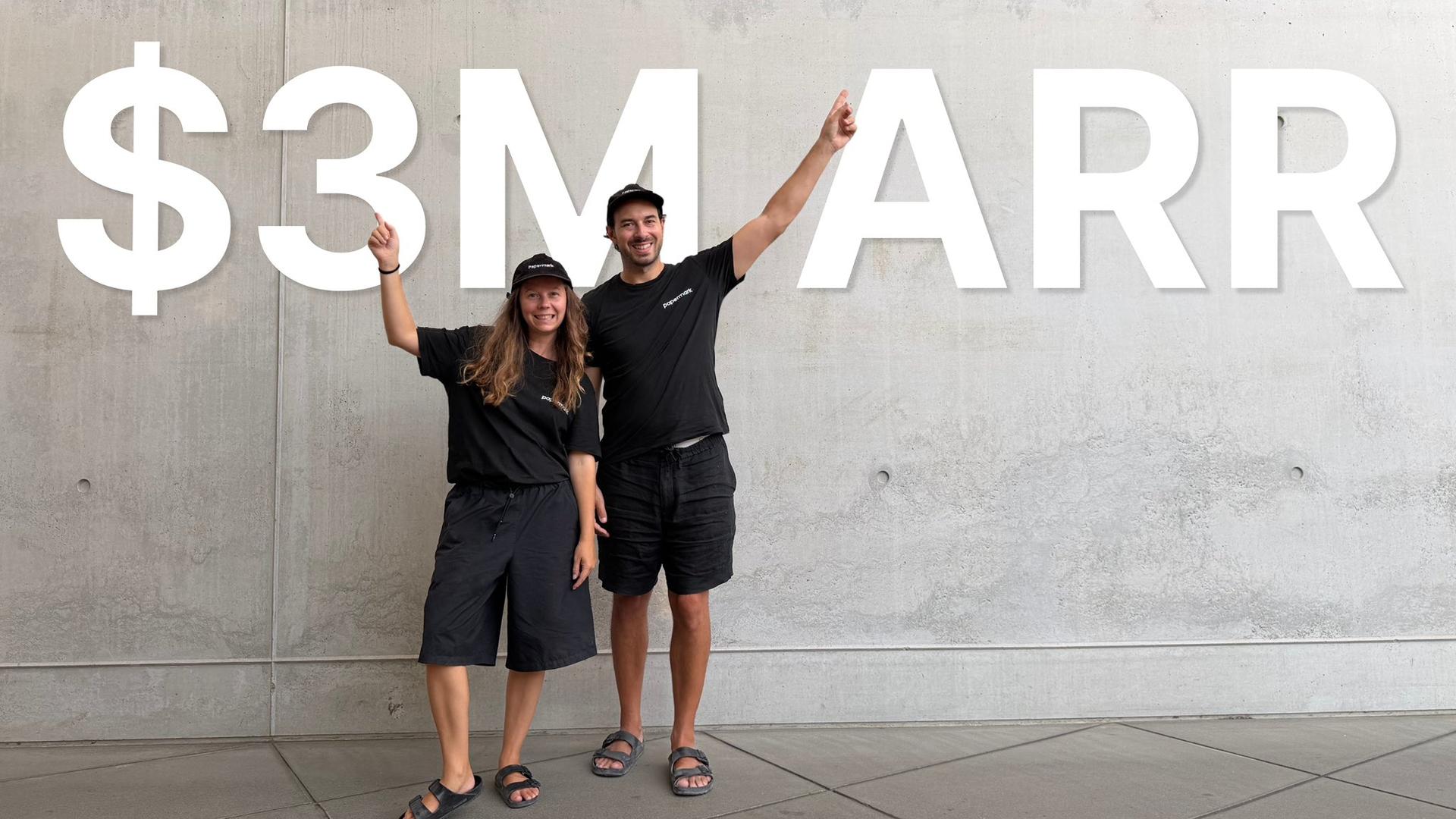 The Papermark founders celebrating $3M ARR